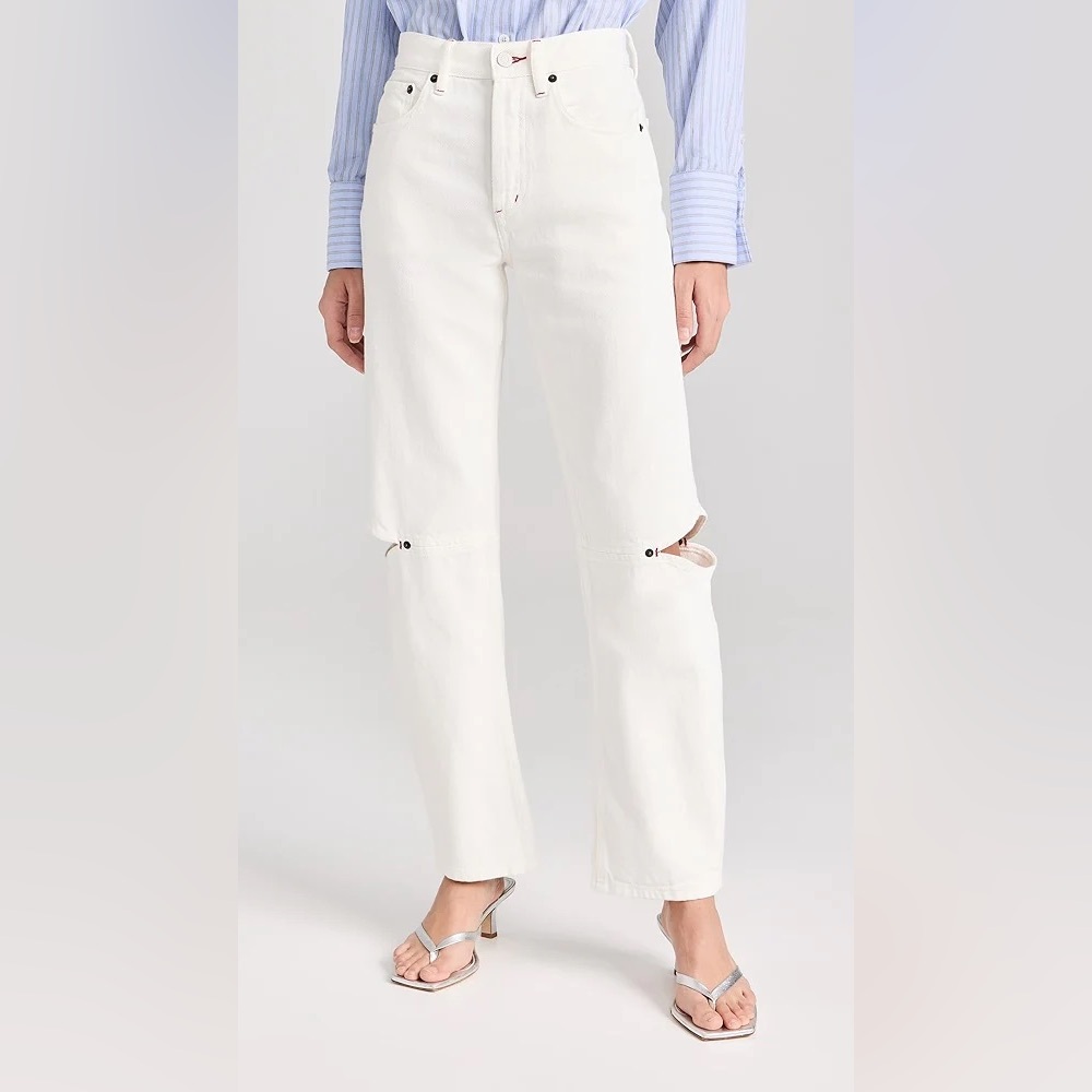 Still Here Cowgirl Jeans in ‘milk’